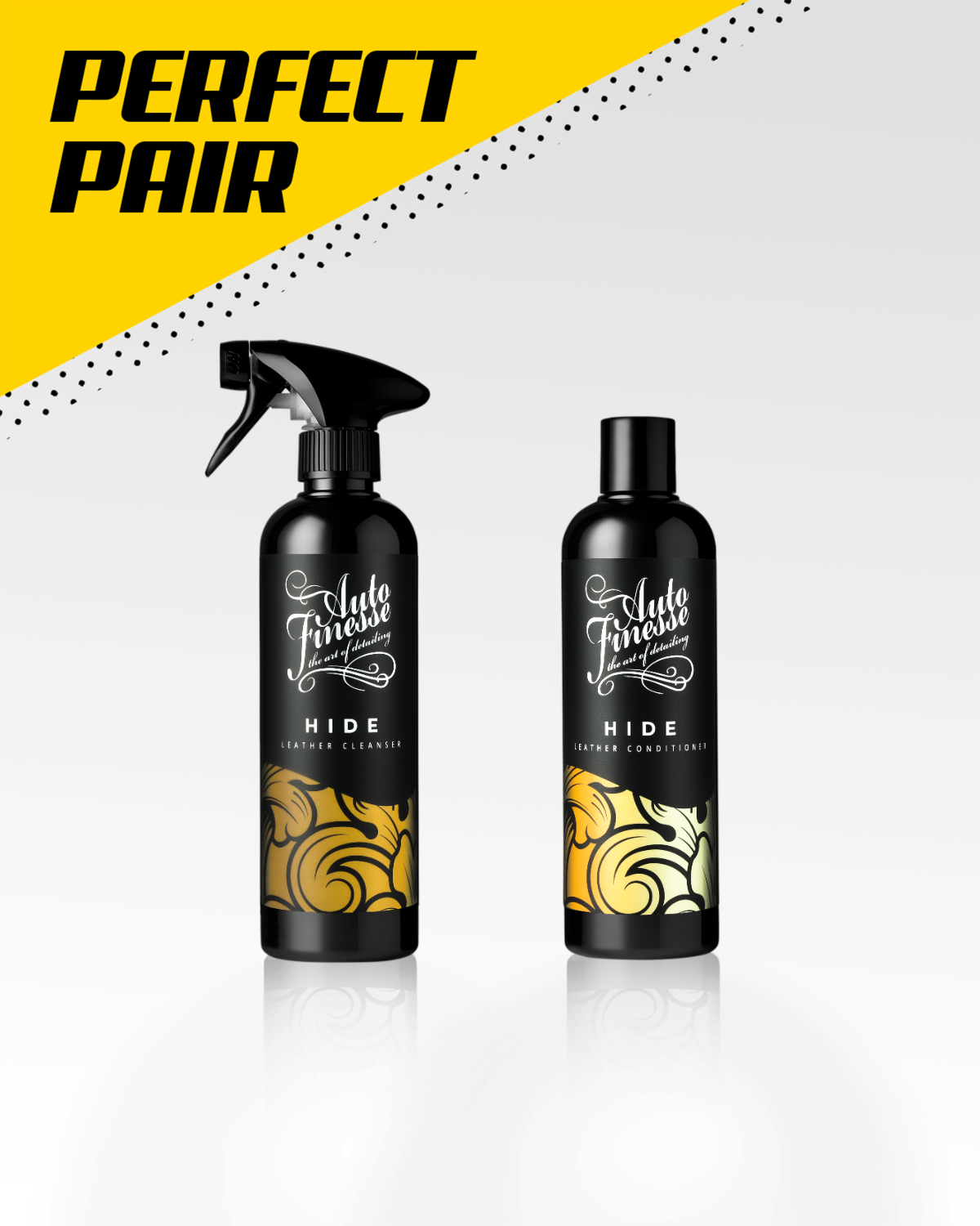 Auto Finesse | Car Detailing Products | Hide Cleaner 500ml & Hide Conditioner 500ml