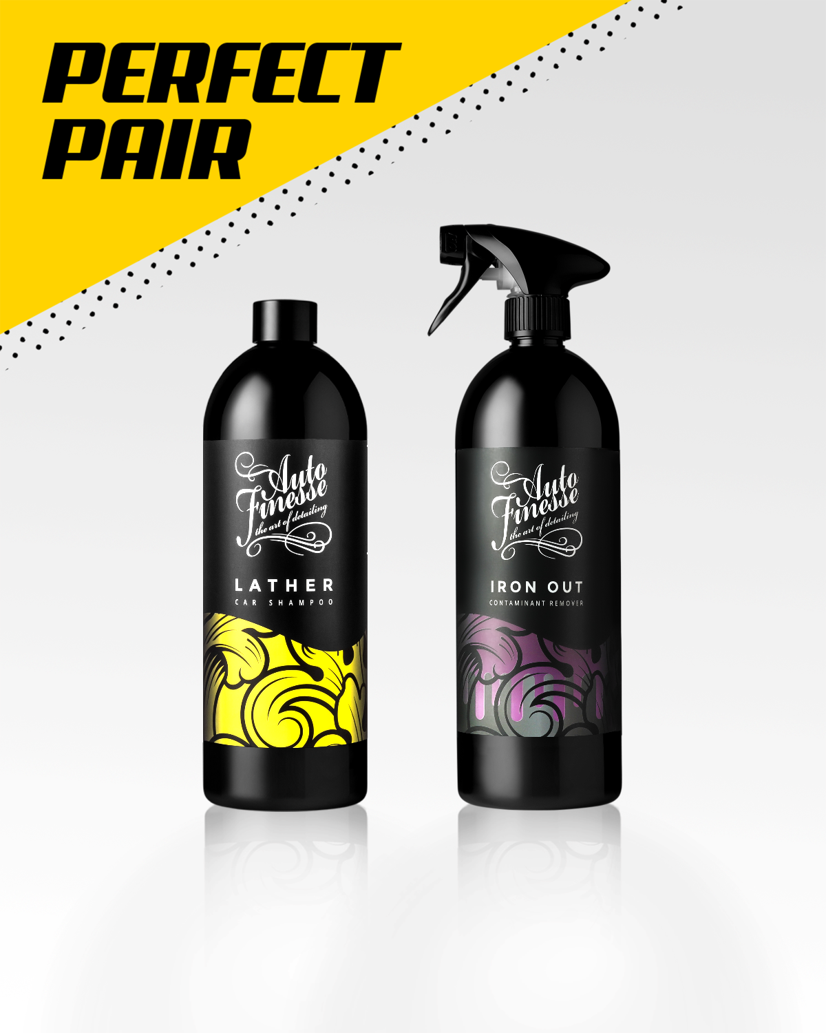 Auto Finesse | Car Detailing Products | Iron Out 1L & Lather 1L