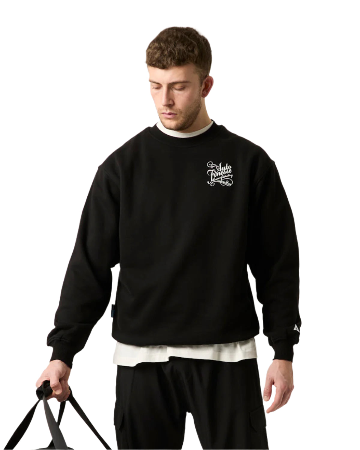 Oversized Signature Logo Crew Neck