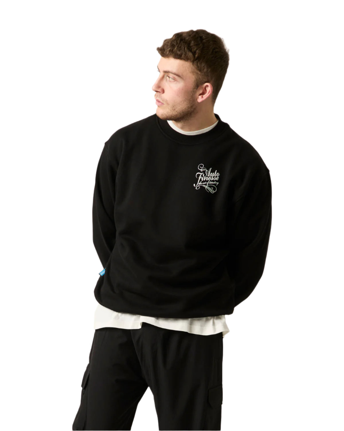 Oversized Signature Logo Crew Neck