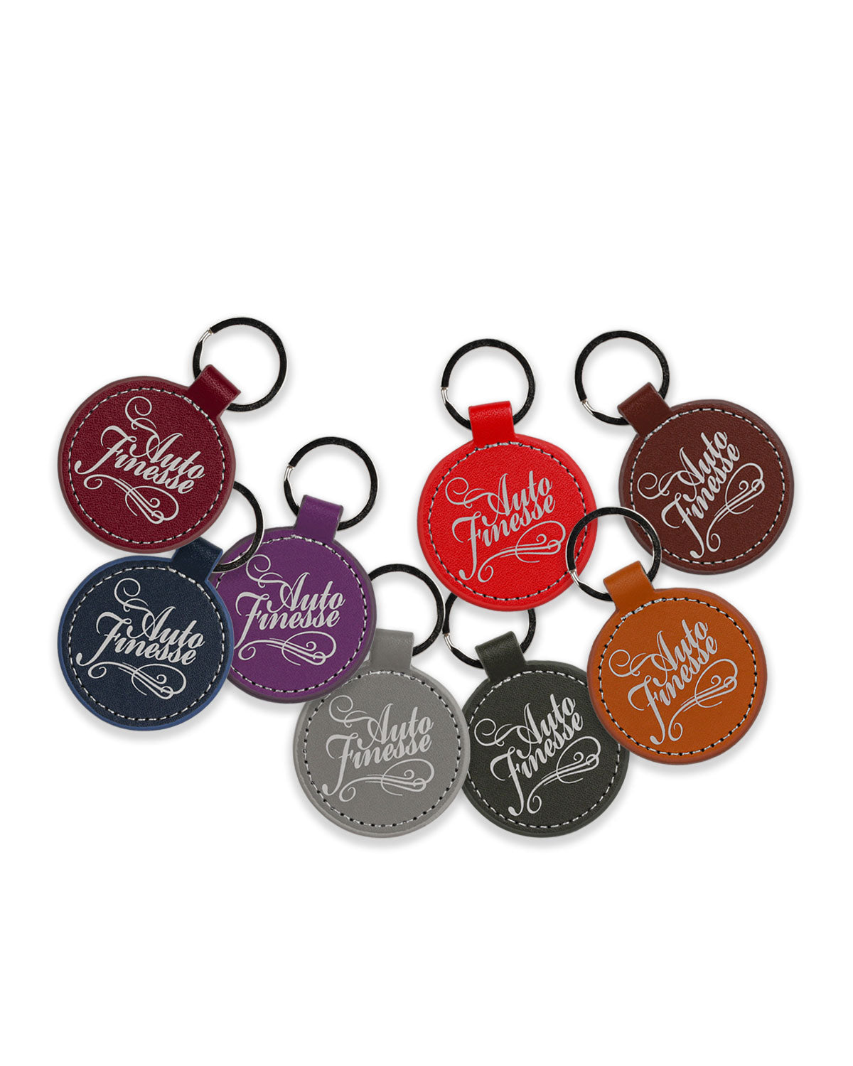 Round Leather Key Ring