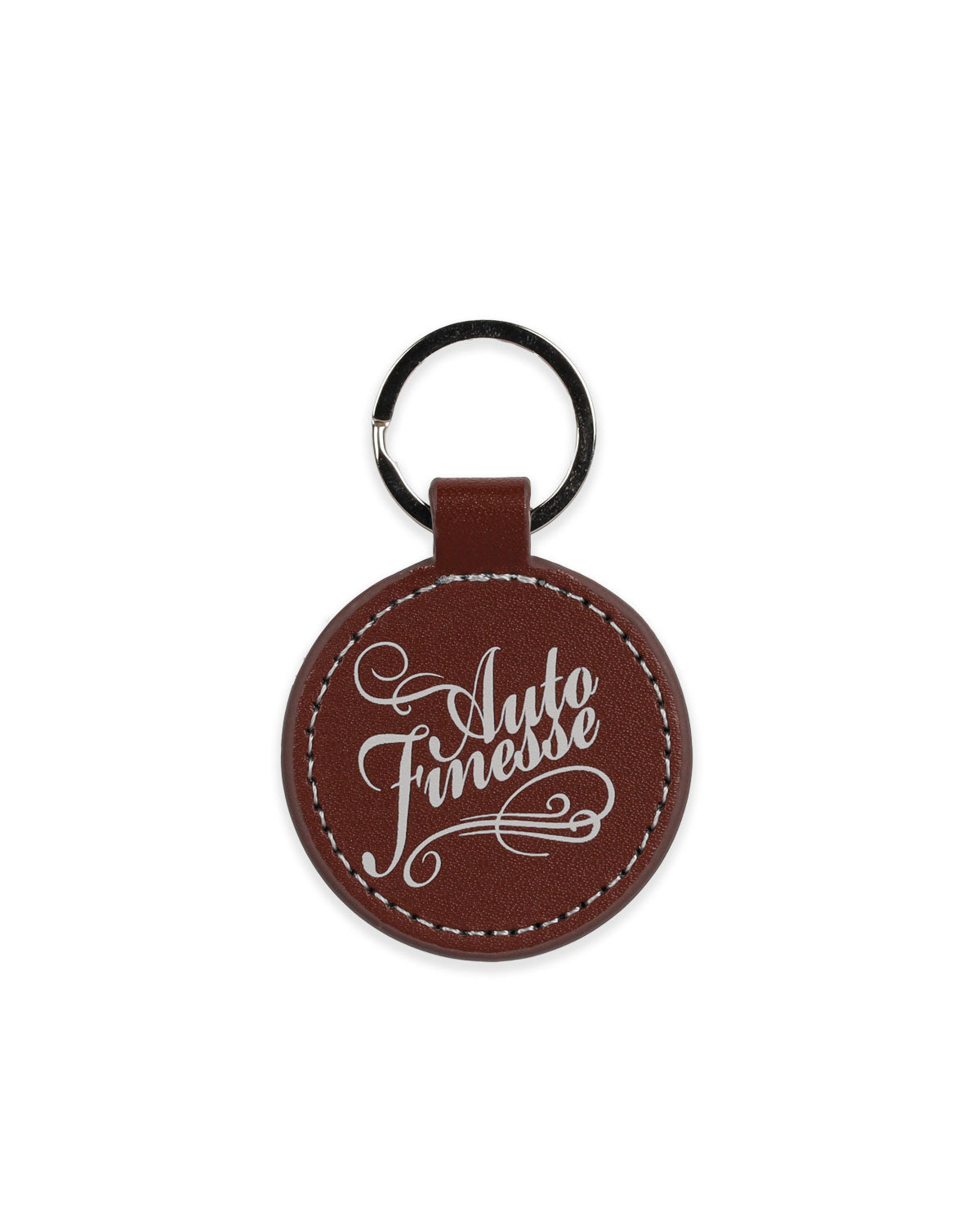Round Leather Key Ring