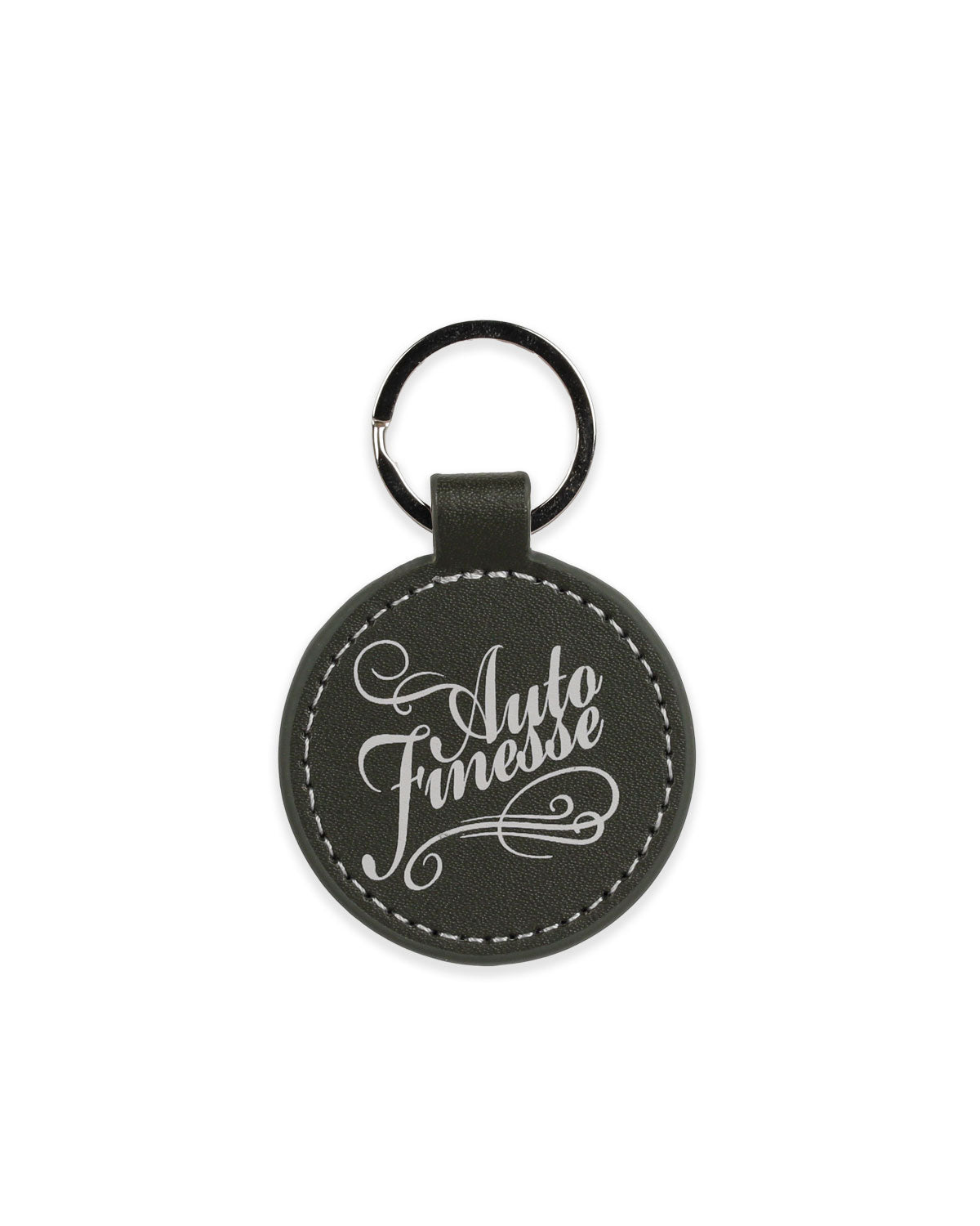 Round Leather Key Ring