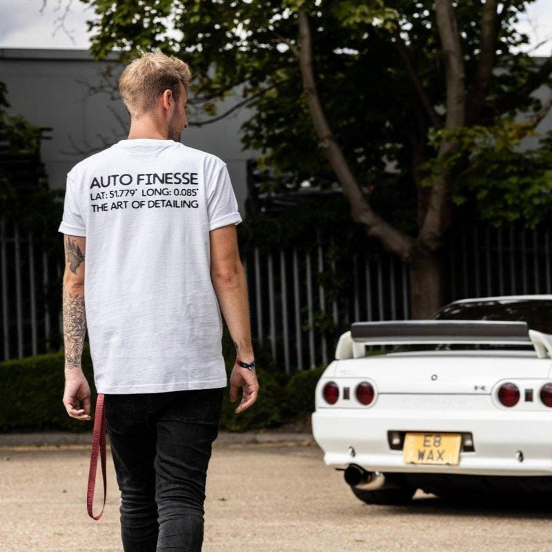 Man Wearing Premium Geographic T-shirt_ Back