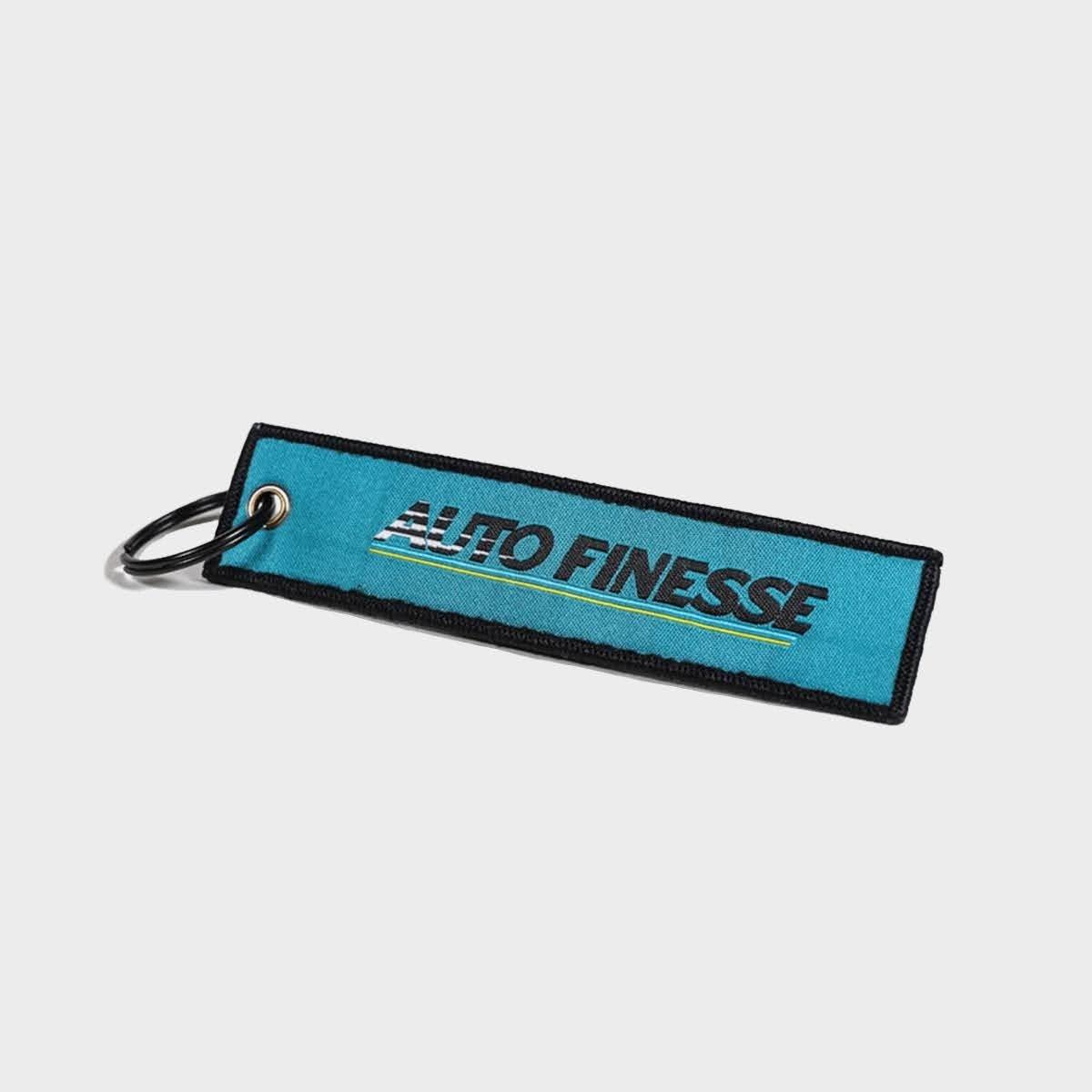 Retro Race Flight Tag Keyring_ Teal